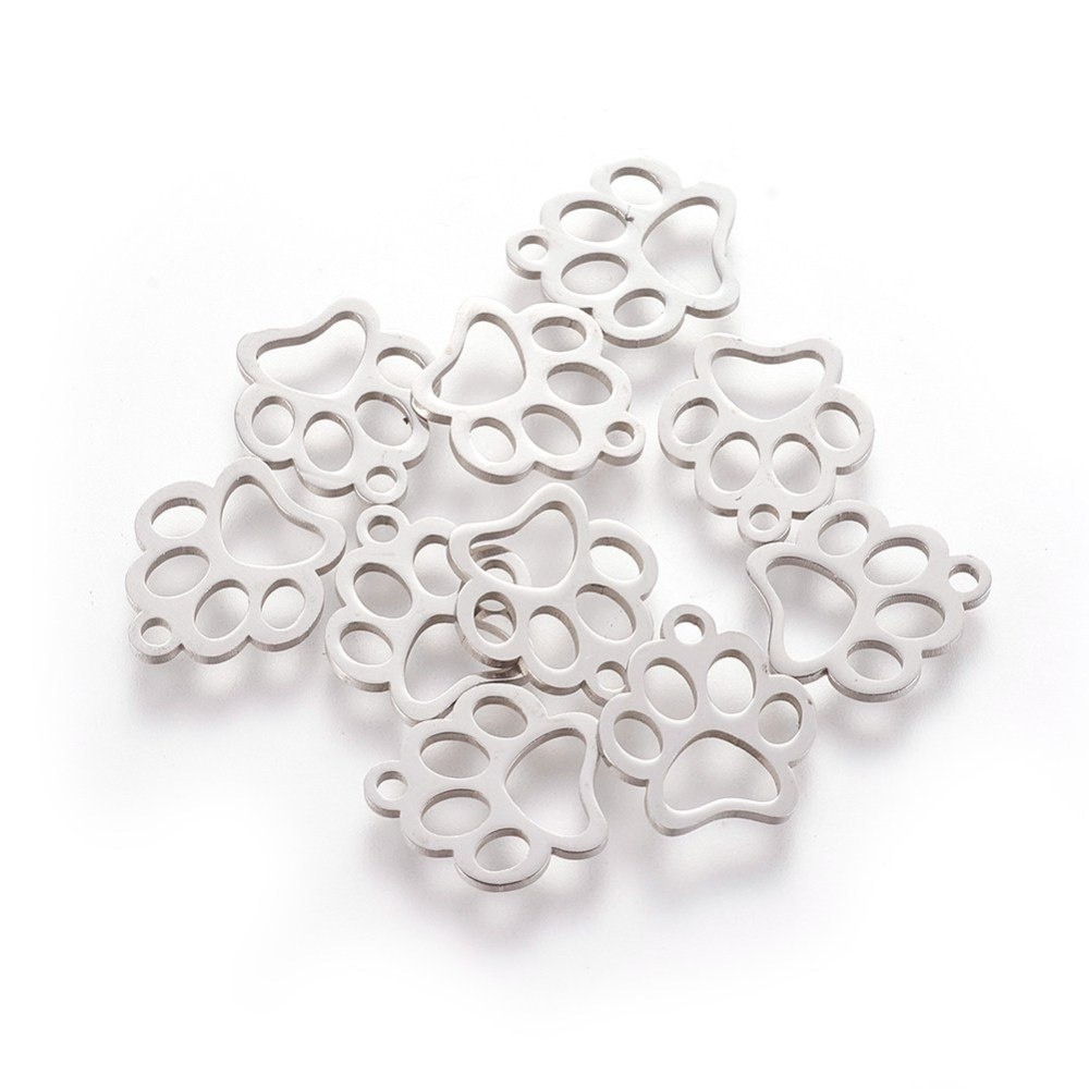 Łapka (pies, kot), zawieszka, Stal Chirurgiczna, 12.9x11.8x1mm Łapka (pies, kot), zawieszka, Stal Chirurgiczna, 12.9x11.8x1mm