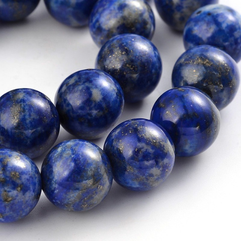Lapis Lazuli, Kula 12mm, sznur (33szt.), Niebieski Lapis Lazuli, Kula 12mm, sznur (33szt.), Niebieski