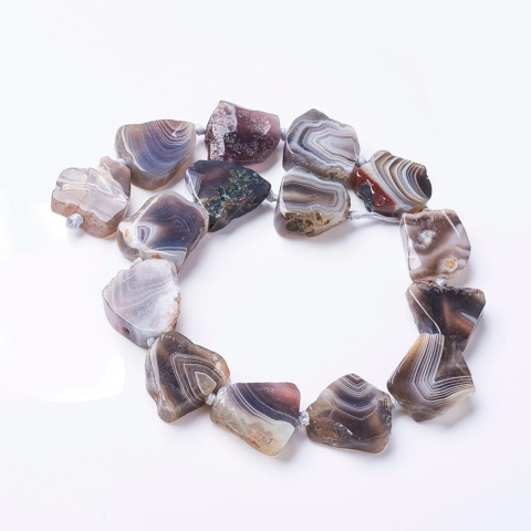 Agat, 22 ~ 26mm, 13szt., owal nieregularny