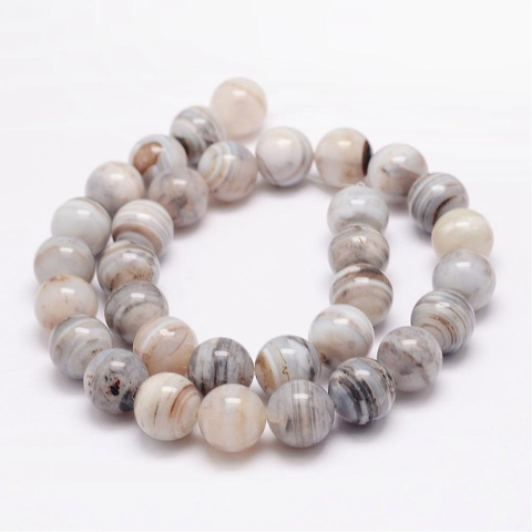 Agat prążkowany, Kula 12mm, 1szt.