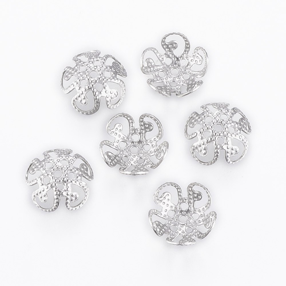 Czapeczki 5-płatkowe, Stal Chirurgiczna, 8mm, 10 szt. Czapeczki 5-płatkowe, Stal Chirurgiczna, 8mm, 10 szt.