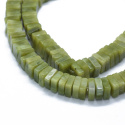 Jadeit, kwadrat 7-8mm, 1 sznur(ok.124-129szt.), Zielony