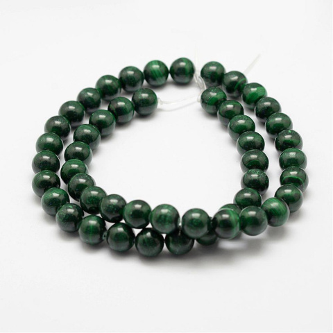 Malachit, Kula 8mm, 1szt., Zielony Malachit, Kula 8mm, 1szt., Zielony