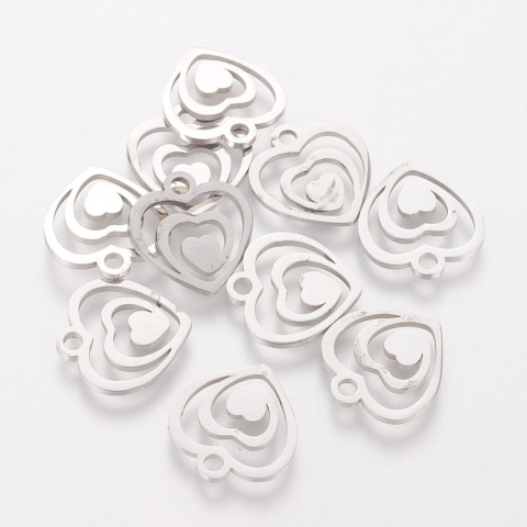 Serce, zawieszka, Stal Chirurgiczna, 13,8mm Serce, zawieszka, Stal Chirurgiczna, 13,8mm
