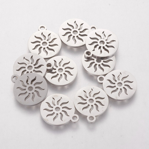 Słońce, zawieszka, Stal Chirurgiczna, 14x12x1mm Słońce, zawieszka, Stal Chirurgiczna, 14x12x1mm