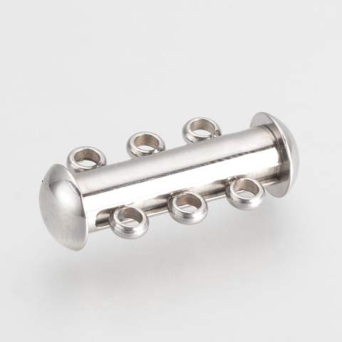 Zapięcie zatrzaskowe 20mm, Stal Chirurgiczna, 6 otworów Zapięcie zatrzaskowe 20mm, Stal Chirurgiczna, 6 otworów