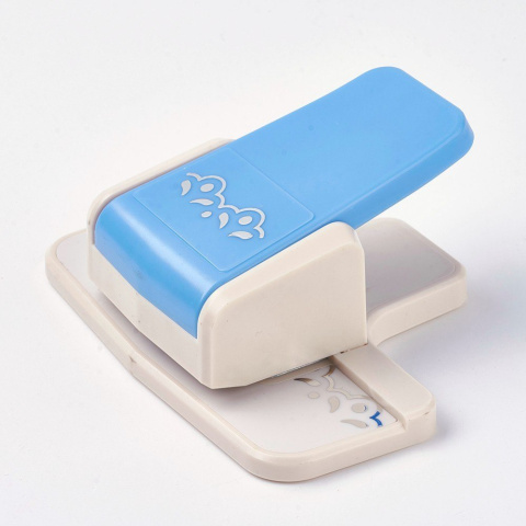 Dziurkacz ozdobny brzegowy, 12cm kolor biały