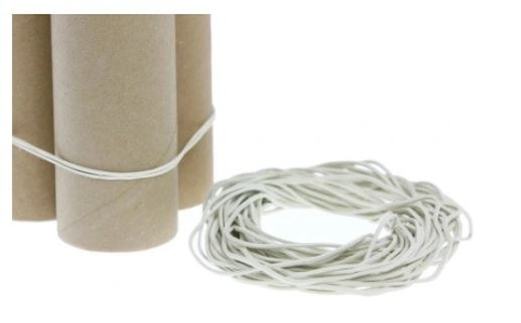Gumki recepturki 100g Białe 30mm Gumki recepturki 100g Białe 30mm