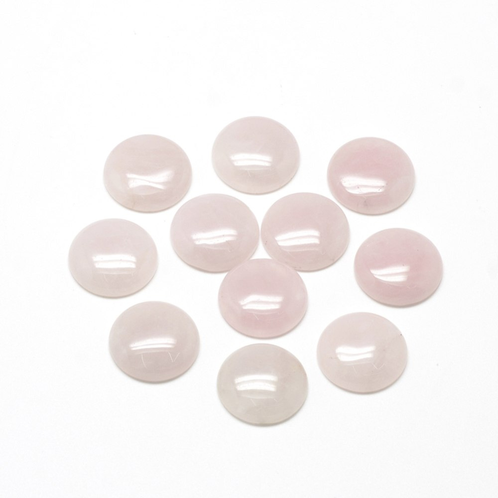 Kwarc Różowy, Kaboszon 12mm, półokrągły Kwarc Różowy, Kaboszon 12mm, półokrągły