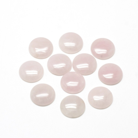 Kwarc Różowy, Kaboszon 12mm, półokrągły Kwarc Różowy, Kaboszon 12mm, półokrągły