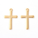 Krzyż, złota zawieszka, Stal Chirurgiczna 20,5x12,5x0,8mm