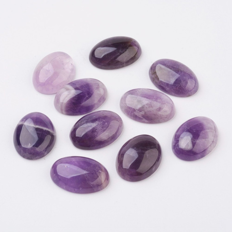 Ametyst, Kaboszon 13x18mm, owalny Ametyst, Kaboszon 13x18mm, owalny