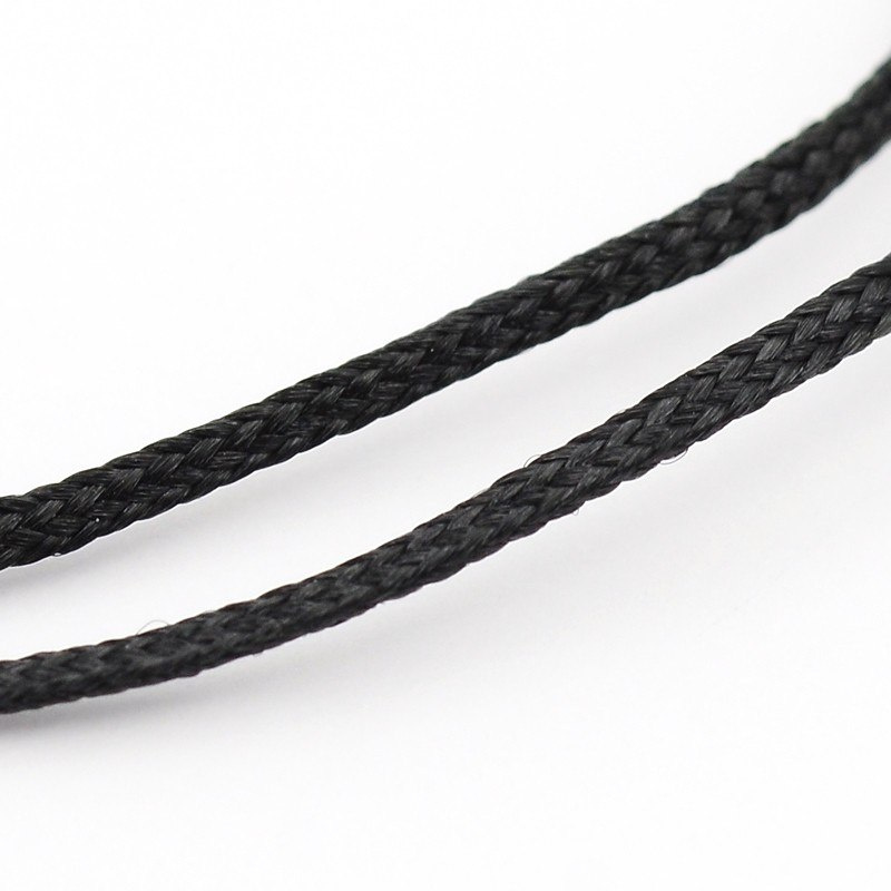 Nylonowy sznurek jubilerski, czarny, 1mm, 24m do makramy Nylonowy sznurek jubilerski, czarny, 1mm, 24m do makramy