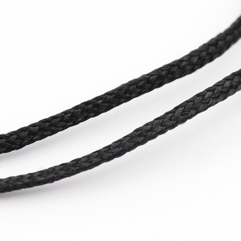 Nylonowy sznurek jubilerski, czarny, 1mm, 24m do makramy Nylonowy sznurek jubilerski, czarny, 1mm, 24m do makramy