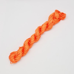 Nylonowy sznurek jubilerski, 1mm, 24m do makramy, pomarańczowy