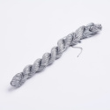 Nylonowy sznurek jubilerski, 1mm, 24m do makramy, srebrny