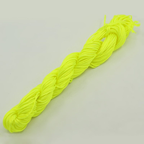 Nylonowy sznurek jubilerski, 1mm, 24m do makramy, zielony