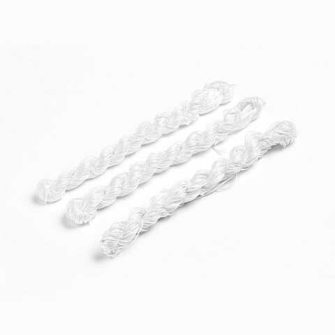 Nylonowy sznurek jubilerski, biały, 1mm, 24m do makramy Nylonowy sznurek jubilerski, biały, 1mm, 24m do makramy