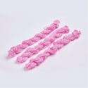 Nylonowy sznurek jubilerski, różowy, 2mm, 12m do makramy