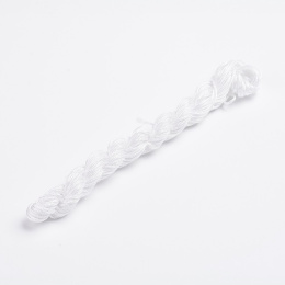 Nylonowy sznurek jubilerski, biały, 2mm, 12m do makramy