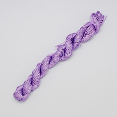 Nylonowy sznurek jubilerski, jasny fiolet, 2mm, 12m do makramy Nylonowy sznurek jubilerski, jasny fiolet, 2mm, 12m do makramy