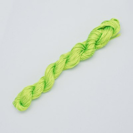 Nylonowy sznurek jubilerski, jasny zielony, 2mm, 12m do makramy