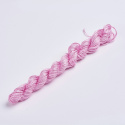 Nylonowy sznurek jubilerski, różowy, 1mm, 24m do makramy
