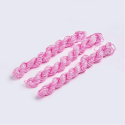Nylonowy sznurek jubilerski, różowy, 1mm, 24m do makramy