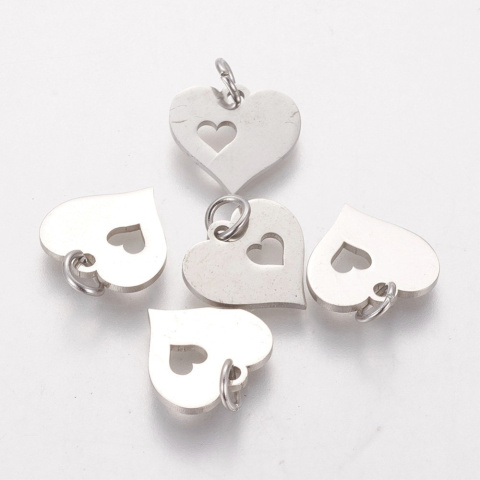 Serce, zawieszka, Stal Chirurgiczna, 12mm Serce, zawieszka, Stal Chirurgiczna, 12mm