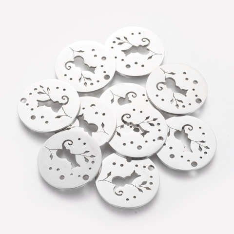 Kot, zawieszka, Stal Chirurgiczna 20x1mm Kot, zawieszka, Stal Chirurgiczna 20x1mm