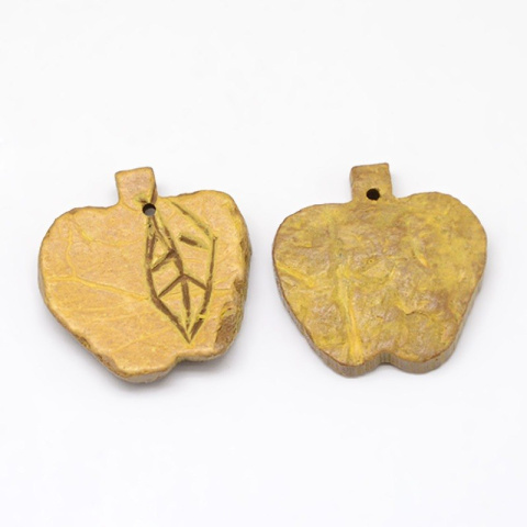 Koraliki drewniane, jabłko 10szt. 23 mm, malowane Koraliki drewniane, jabłko 10szt. 23 mm, malowane