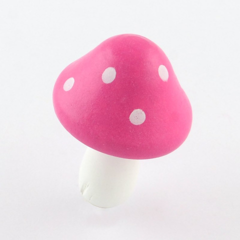 Koraliki drewniane muchomory, malowane, 5szt. mix kolorów