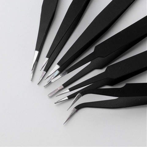 Zestaw pincet 6 szt. 10,5-12 cm Zestaw pincet 6 szt. 10,5-12 cm