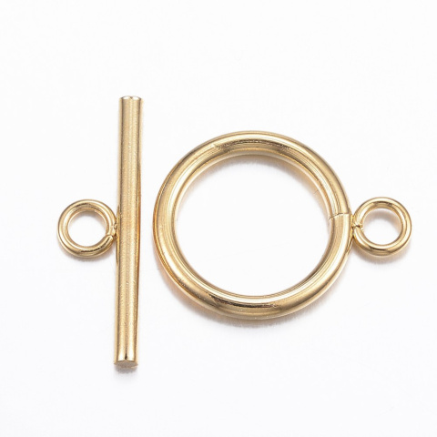 Zapięcie ozdobne, Stal chirurgiczna, złote, 16mm; Toggle Zapięcie ozdobne, Stal chirurgiczna, złote, 16mm; Toggle