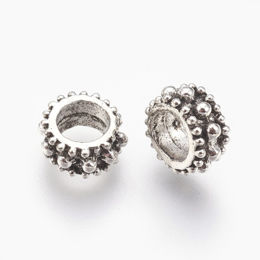 Walec, przekładka, koralik modułowy, 9 x 4,5 mm, antyczne srebro Walec, przekładka, koralik modułowy, 9 x 4,5 mm, antyczne srebro