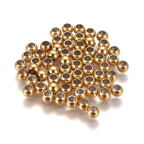 Przekładka, 4 x 3 mm, stal nierdzewna, złota Przekładka, 4 x 3 mm, stal nierdzewna, złota