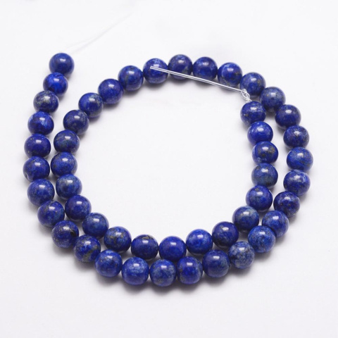 Lapis Lazuli, koraliki, kula 8mm, 49szt (sznur), Lapis Lazuli, koraliki, kula 8mm, 49szt (sznur),