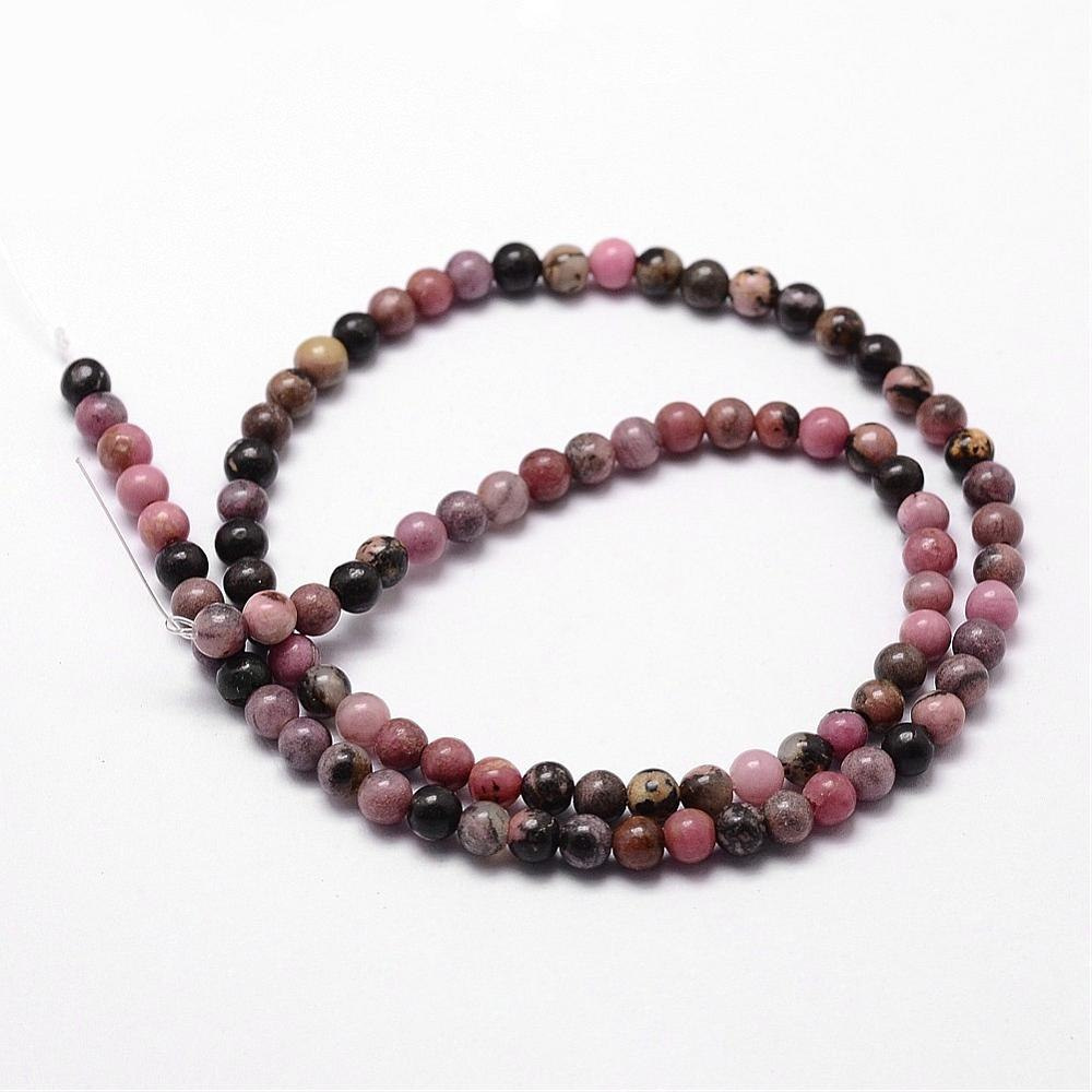 Rodonit, Kula 4mm, sznur (ok. 96 szt.) Rodonit, Kula 4mm, sznur (ok. 96 szt.)
