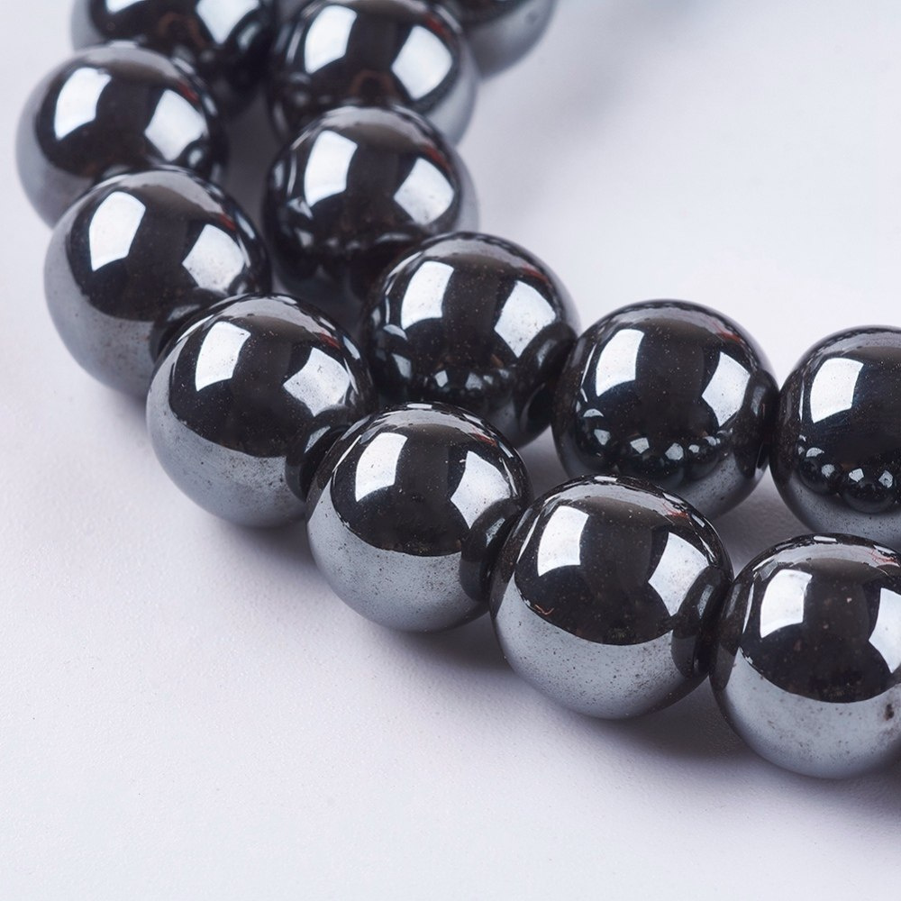 Hematyt, koraliki 10mm, 42szt.(sznur) Hematyt, koraliki 10mm, 42szt.(sznur)