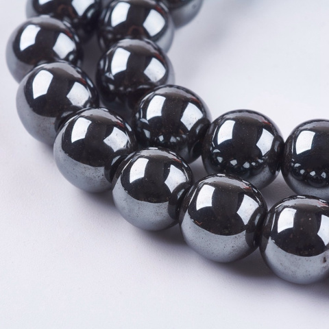 Hematyt, koraliki 10mm, 42szt.(sznur) Hematyt, koraliki 10mm, 42szt.(sznur)