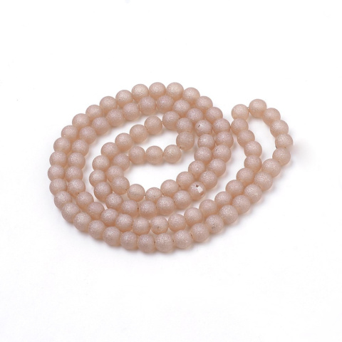 Szklane koraliki, brzoskwiniowy, 8mm, 72szt(sznur) Szklane koraliki, brzoskwiniowy, 8mm, 72szt(sznur)