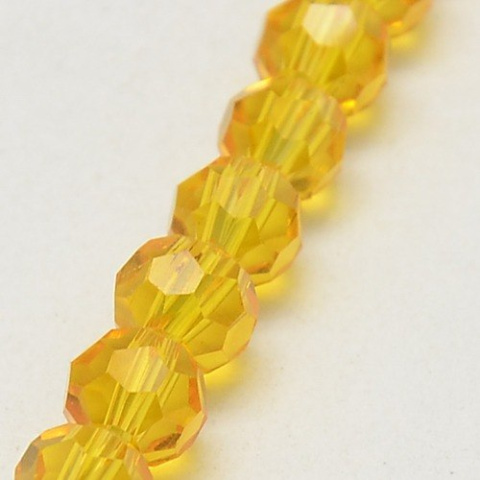 Szklane koraliki, cytrynowe, 6mm, 98~100szt.(sznur), fasetowe Szklane koraliki, cytrynowe, 6mm, 98~100szt.(sznur), fasetowe