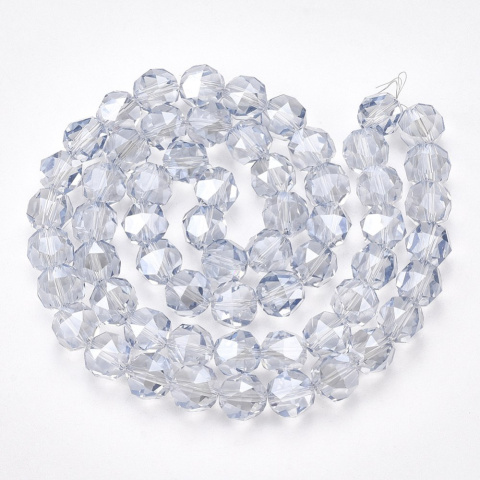 Szklane koraliki, przezroczyste, 11mm, 60szt.(sznur), fasetowy Szklane koraliki, przezroczyste, 11mm, 60szt.(sznur), fasetowy