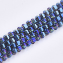 Szklane koraliki,niebieskie, fasetowe, 4mm, 100szt.(sznur)