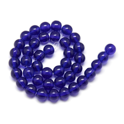 Szklane koraliki, granatowe, 6mm,50szt.(sznur) Szklane koraliki, granatowe, 6mm,50szt.(sznur)