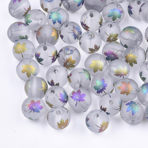 Szklane koraliki, liść klonu, 8~8,5mm, 10szt. Szklane koraliki, liść klonu, 8~8,5mm, 10szt.
