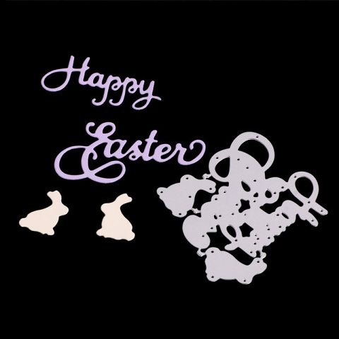 Wykrojnik napis "Happy Easter" 6,5x8,1cm Wielkanoc Wykrojnik napis "Happy Easter" 6,5x8,1cm Wielkanoc