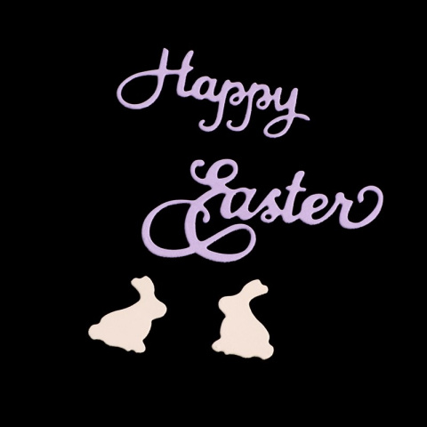 Wykrojnik napis "Happy Easter" 6,5x8,1cm Wielkanoc Wykrojnik napis "Happy Easter" 6,5x8,1cm Wielkanoc
