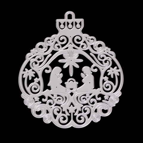 Wykrojnik bombka -szopka/ Boże Narodzenie,13x10,5cm Wykrojnik bombka -szopka/ Boże Narodzenie,13x10,5cm