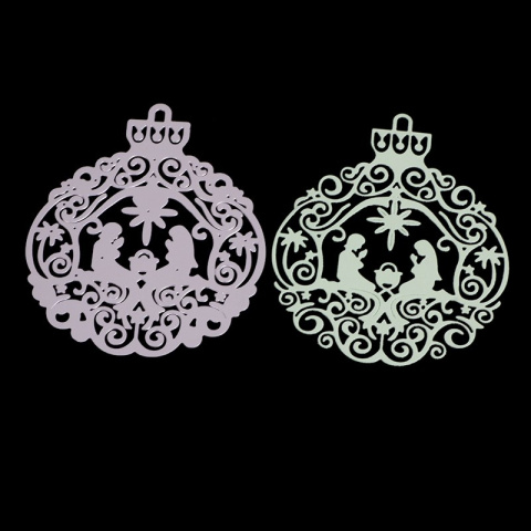 Wykrojnik bombka -szopka/ Boże Narodzenie,13x10,5cm Wykrojnik bombka -szopka/ Boże Narodzenie,13x10,5cm